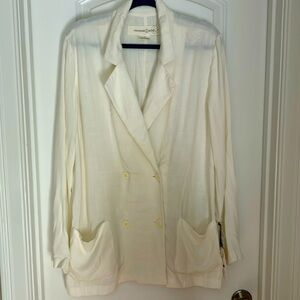 NWT Treasure & Bond Cream Colored Linen Blazer